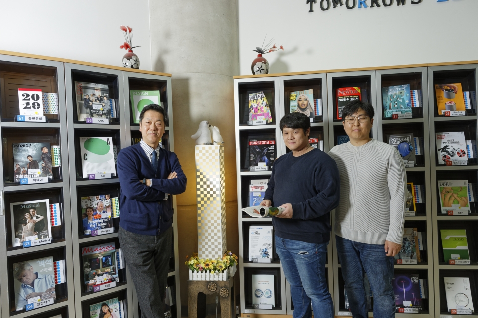 (좌측부터) 곽상규 교수, 김진철 연구원, 전우철 연구원(사진:UNIST)